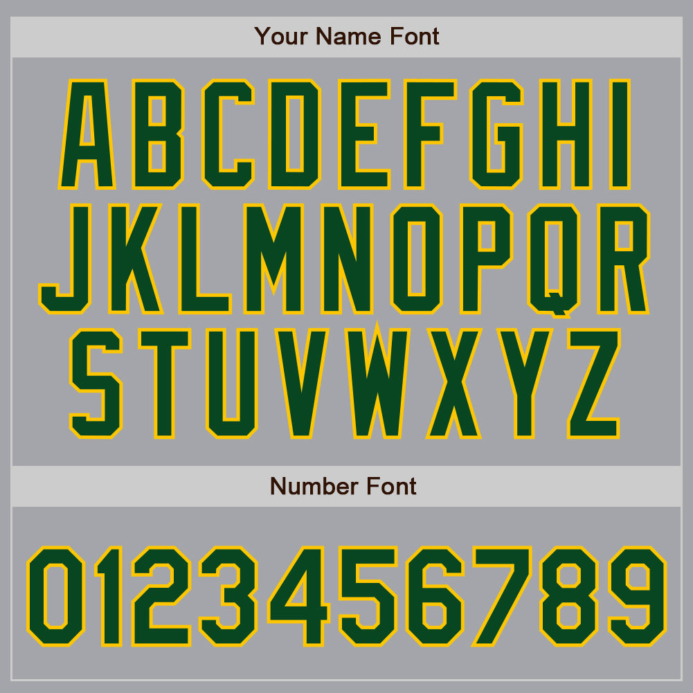 Custom Gray Green Pinstripe Green-Gold Authentic Baseball Jersey - Sky-Custom