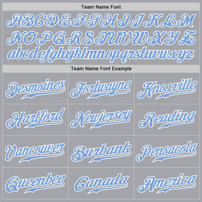 Custom Gray White Pinstripe Light Blue-White Authentic Baseball Jersey - Sky-Custom