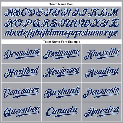 Custom Gray Navy-Powder Blue Authentic Sleeveless Baseball Jersey - Sky-Custom