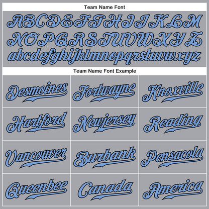 Custom Gray Light Blue-Black Authentic Sleeveless Father's Day Baseball Jersey - Sky-Custom