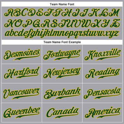 Custom Gray Green-Gold Authentic Sleeveless Baseball Jersey - Sky-Custom