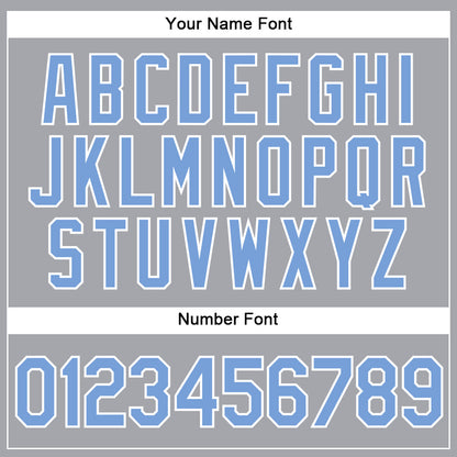 Custom Gray Light Blue-White Authentic Sleeveless Baseball Jersey - Sky-Custom