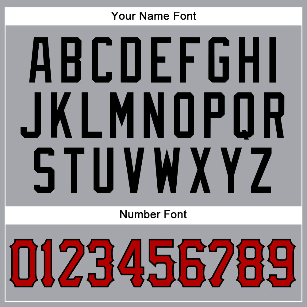 Custom Gray Red-Black Authentic Sleeveless Baseball Jersey - Sky-Custom