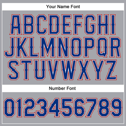 Custom Gray Royal-Red Authentic Sleeveless Baseball Jersey - Sky-Custom