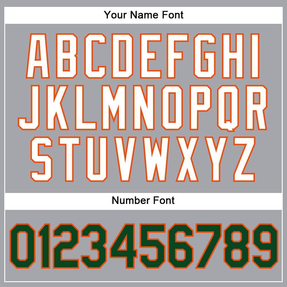 Custom Gray Green-Orange Authentic Sleeveless Baseball Jersey - Sky-Custom