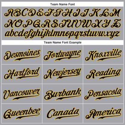 Custom Gray Black-Gold Authentic Sleeveless Baseball Jersey - Sky-Custom