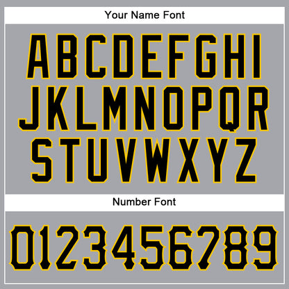 Custom Gray Black-Gold Authentic Sleeveless Baseball Jersey - Sky-Custom