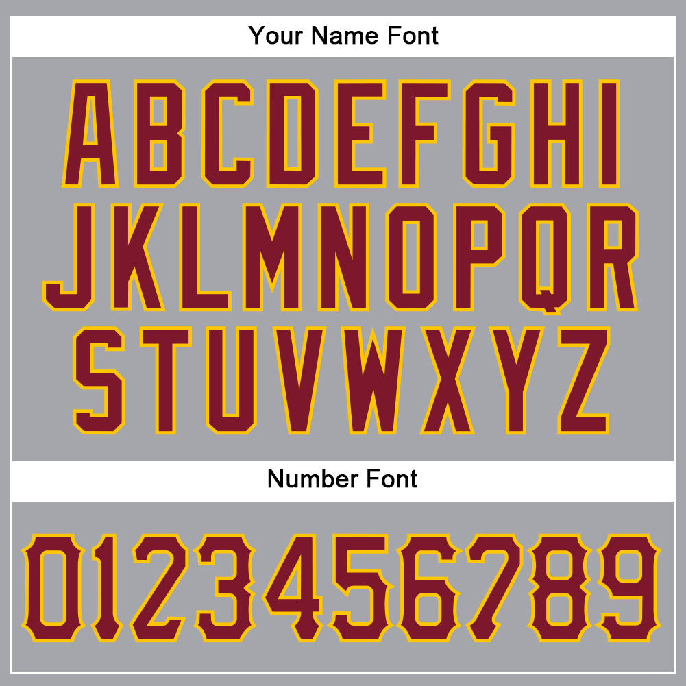Custom Gray Crimson-Gold Authentic Sleeveless Baseball Jersey - Sky-Custom