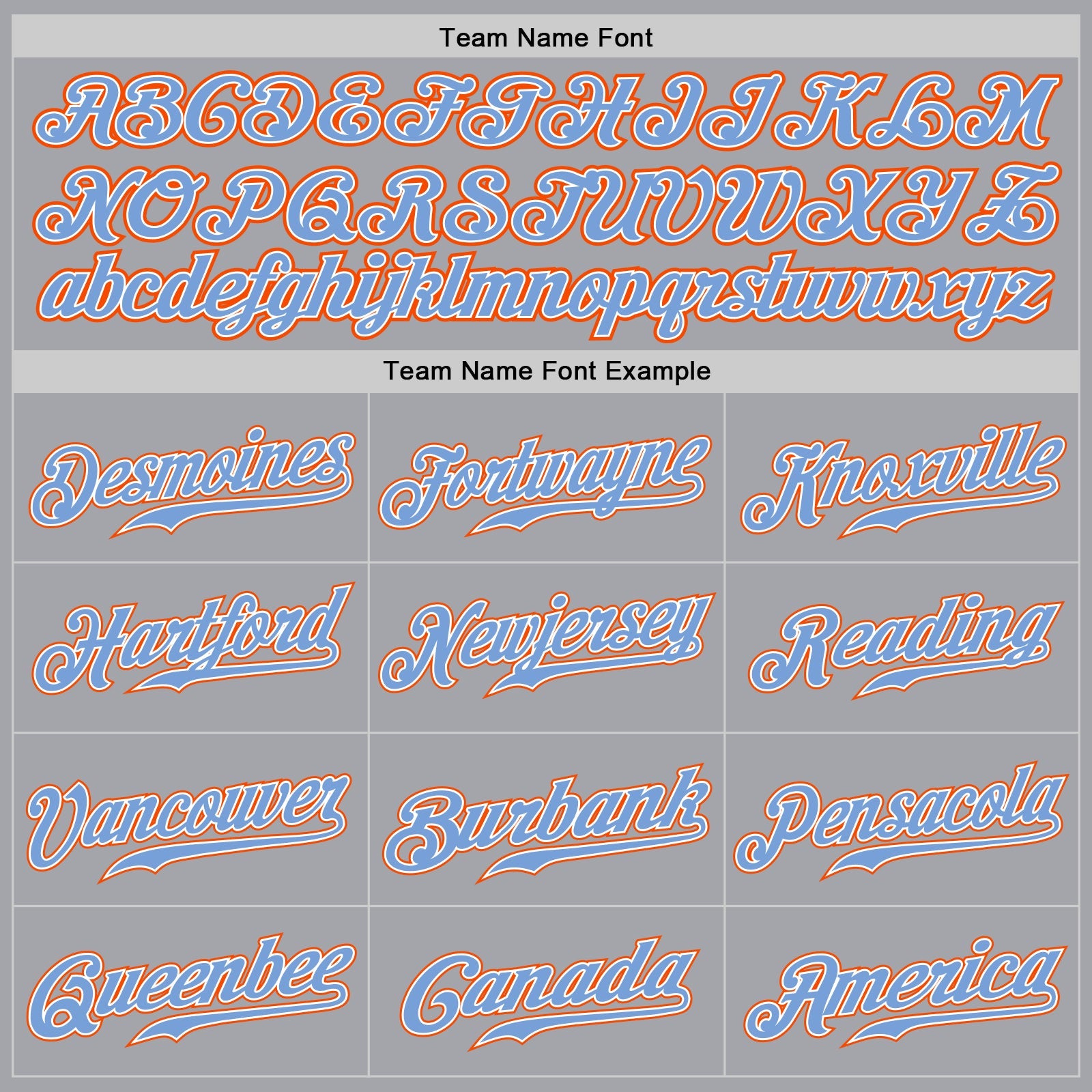Custom Gray Powder Blue White-Orange Authentic Baseball Jersey - Sky-Custom