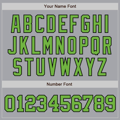 Custom Gray Neon Green-Black Authentic Baseball Jersey - Sky-Custom