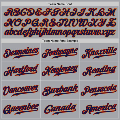 Custom Gray Navy Red-Old Gold Authentic Baseball Jersey - Sky-Custom