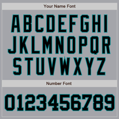 Custom Gray Black-Teal Authentic Baseball Jersey - Sky-Custom