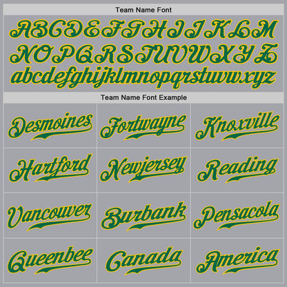 Custom Gray Kelly Green-Gold Authentic Baseball Jersey - Sky-Custom