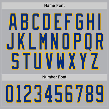 Custom Gray Royal-Gold Hockey Jersey - Sky-Custom