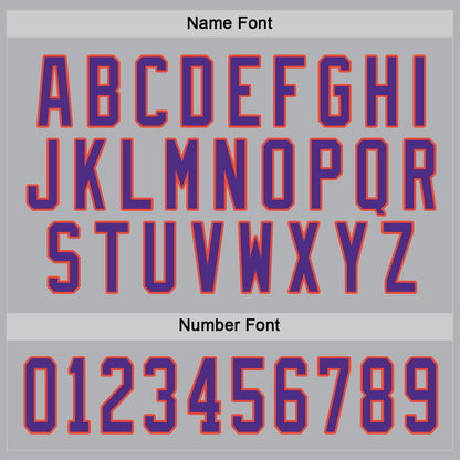 Custom Gray Purple-Orange Hockey Jersey - Sky-Custom