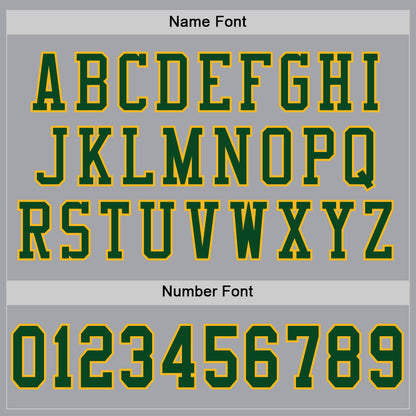 Custom Gray Green-Gold Mesh Authentic Football Jersey - Sky-Custom