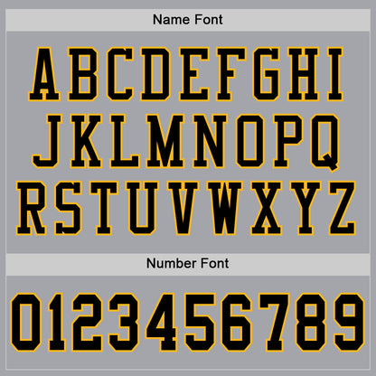 Custom Gray Black-Gold Mesh Authentic Football Jersey - Sky-Custom
