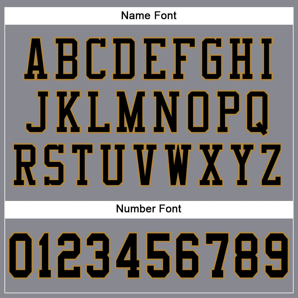 Custom Gray Black-Old Gold Mesh Authentic Football Jersey - Sky-Custom