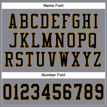 Custom Gray Black-Old Gold Mesh Authentic Football Jersey - Sky-Custom