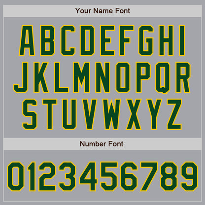 Custom Gray Green-Gold Authentic Baseball Jersey - Sky-Custom