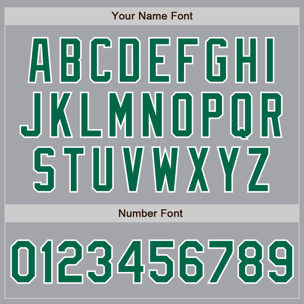 Custom Gray Kelly Green-White Authentic Baseball Jersey - Sky-Custom