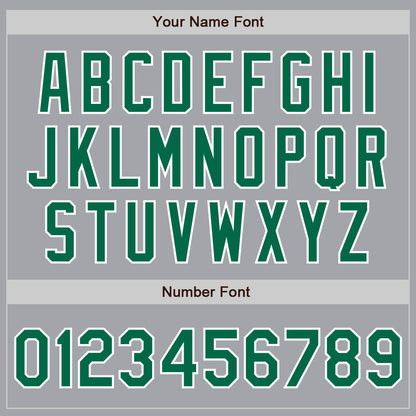 Custom Gray Kelly Green-White Authentic Baseball Jersey - Sky-Custom
