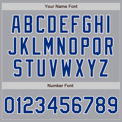 Custom Gray Royal-White Authentic Baseball Jersey - Sky-Custom