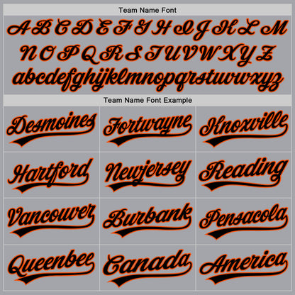 Custom Gray Black-Orange Authentic Baseball Jersey - Sky-Custom