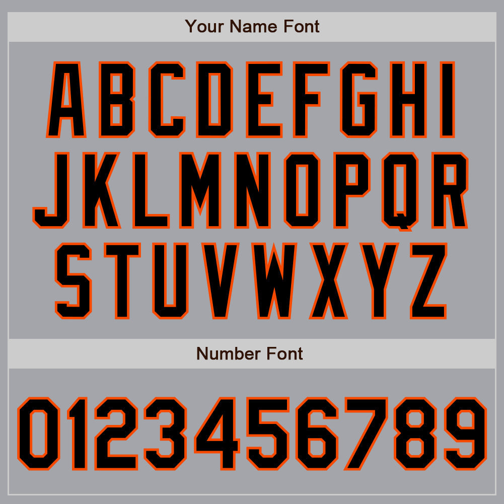 Custom Gray Black-Orange Authentic Baseball Jersey - Sky-Custom