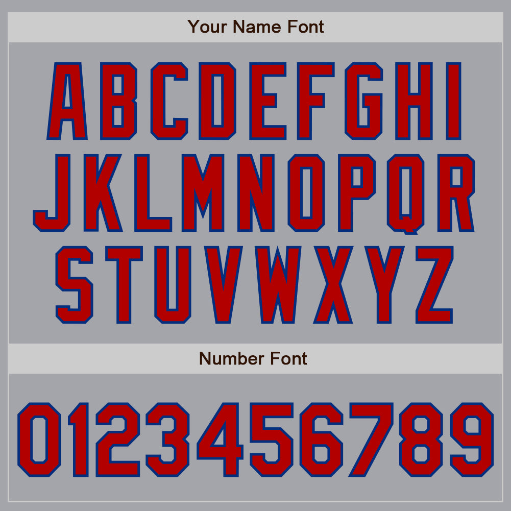 Custom Gray Red-Royal Authentic Baseball Jersey - Sky-Custom