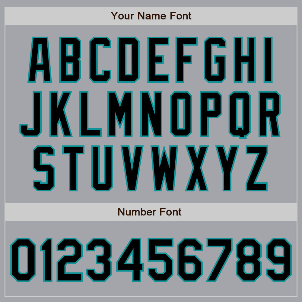 Custom Gray Black-Teal Authentic Baseball Jersey - Sky-Custom