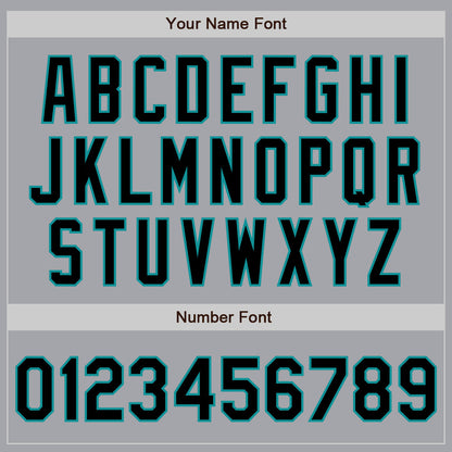 Custom Gray Black-Teal Authentic Baseball Jersey - Sky-Custom