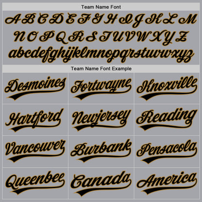 Custom Gray Black-Old Gold Authentic Baseball Jersey - Sky-Custom