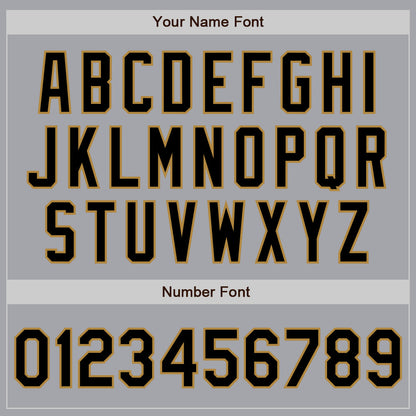 Custom Gray Black-Old Gold Authentic Baseball Jersey - Sky-Custom