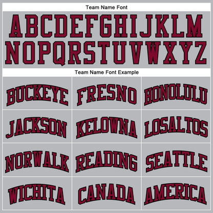 Custom Gray Black Pinstripe Black-Maroon Authentic Basketball Jersey - Sky-Custom