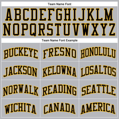 Custom Gray Black Pinstripe Black-Gold Authentic Basketball Jersey - Sky-Custom