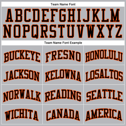 Custom Gray Black Pinstripe Black-Orange Authentic Basketball Jersey - Sky-Custom