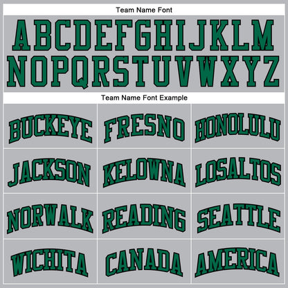 Custom Gray Black Pinstripe Kelly Green Authentic Basketball Jersey - Sky-Custom