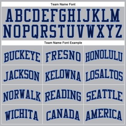 Custom Gray Navy Pinstripe Navy-Light Blue Authentic Basketball Jersey - Sky-Custom
