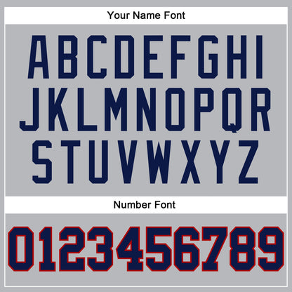 Custom Gray Navy Pinstripe Navy-Red Authentic Basketball Jersey - Sky-Custom