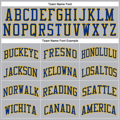 Custom Gray Royal Pinstripe Royal-Gold Authentic Basketball Jersey - Sky-Custom