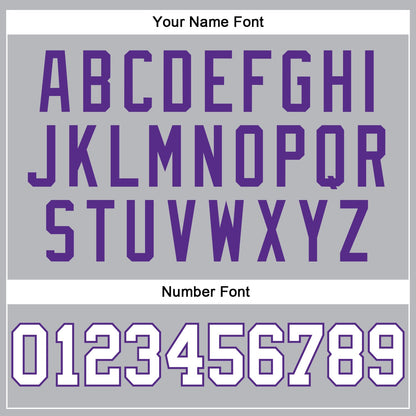 Custom Gray White-Purple Authentic Throwback Basketball Jersey - Sky-Custom