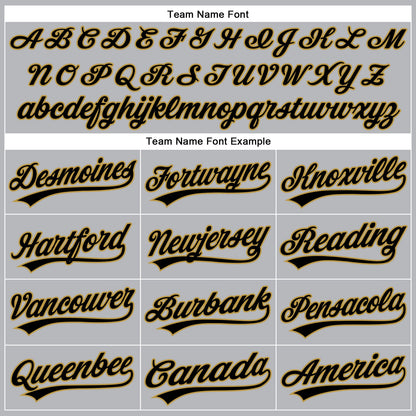 Custom Gray Black Pinstripe Black-Old Gold Authentic Baseball Jersey - Sky-Custom