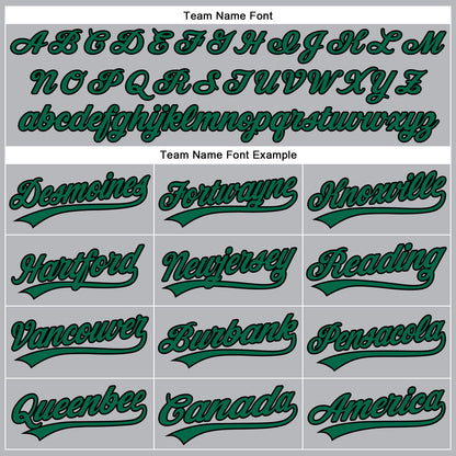 Custom Gray Black Pinstripe Kelly Green Authentic Baseball Jersey - Sky-Custom