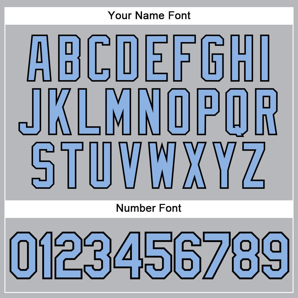 Custom Gray Black Pinstripe Light Blue Authentic Baseball Jersey - Sky-Custom