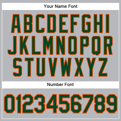 Custom Gray Green Pinstripe Orange Authentic Baseball Jersey - Sky-Custom