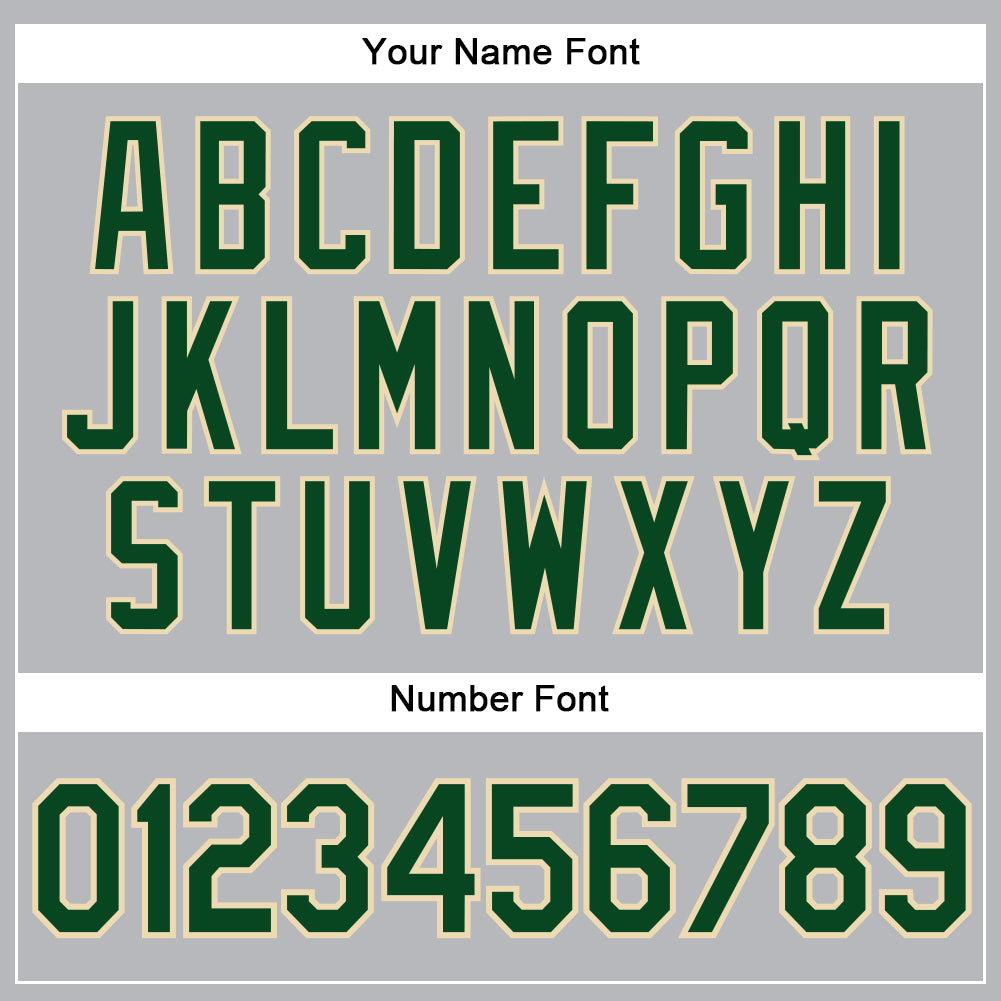 Custom Gray Green Pinstripe City Cream Authentic Baseball Jersey - Sky-Custom
