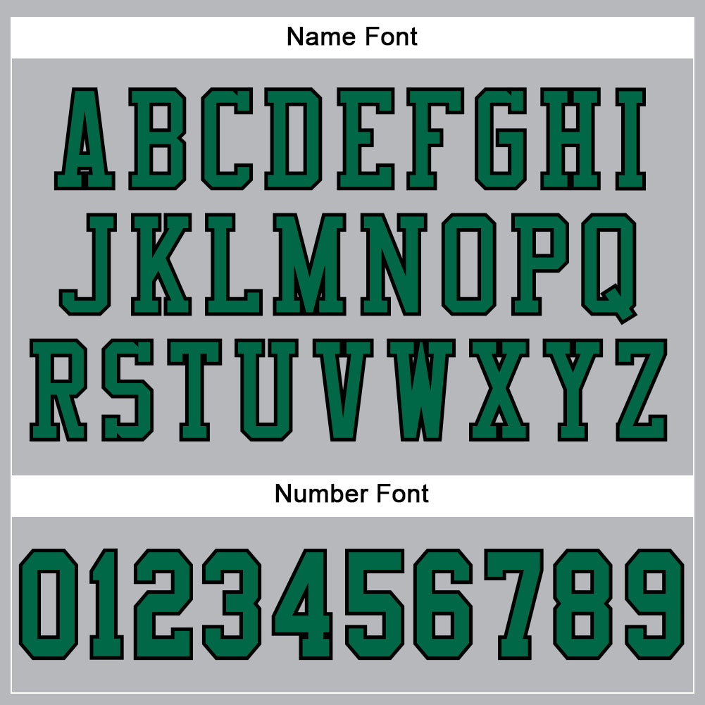 Custom Gray Kelly Green-Black Mesh Authentic Football Jersey - Sky-Custom