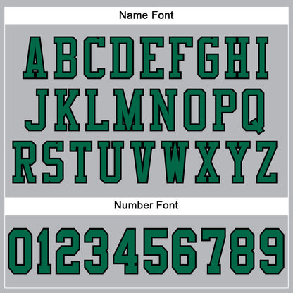 Custom Gray Kelly Green-Black Mesh Authentic Football Jersey - Sky-Custom