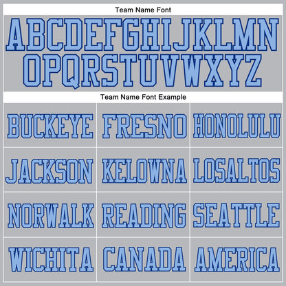 Custom Gray Light Blue-Royal Mesh Authentic Football Jersey - Sky-Custom